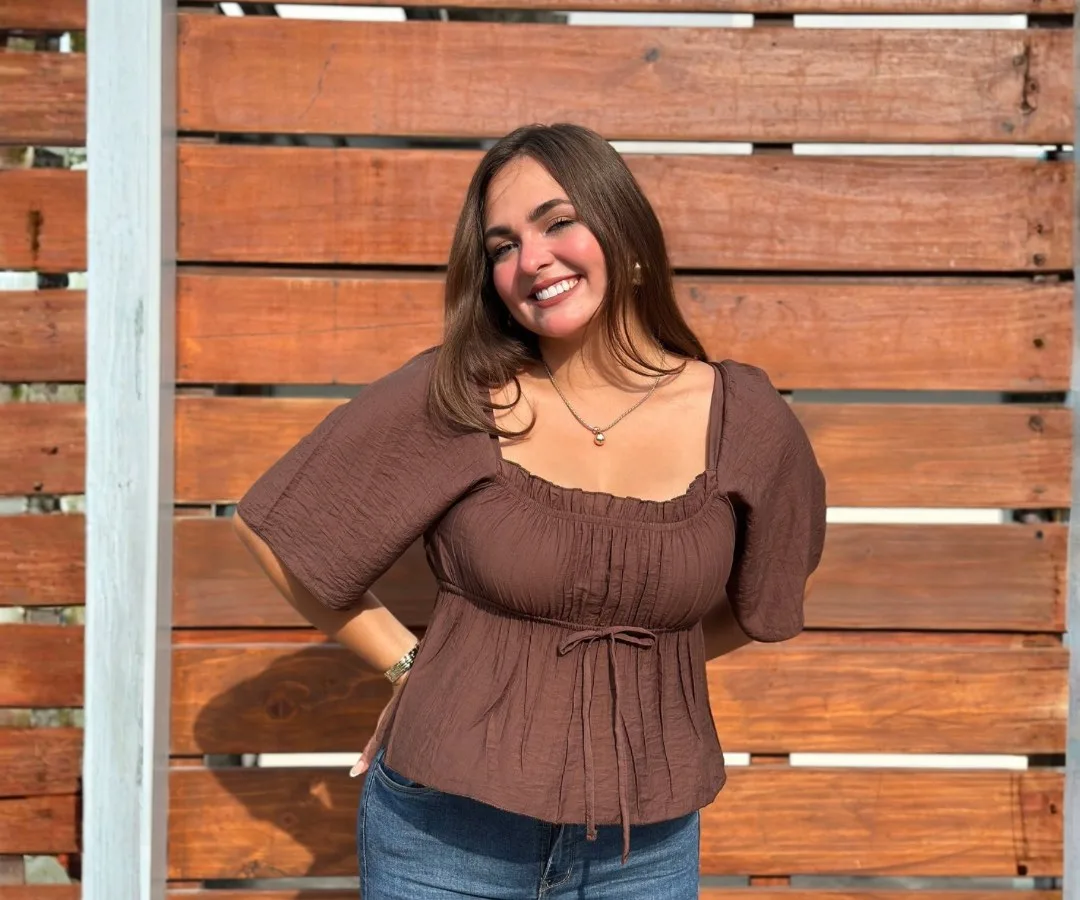 BLUSA PISCIS MANGA CORTA CHOCOLATE
